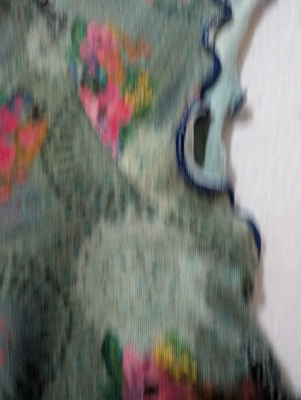 A-114 Natural Life Floral Print Flutter Sleeve Top NWT Large - Picture 5 of 9